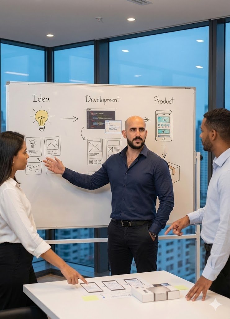 Leonardo explaining the Flexin Playbook